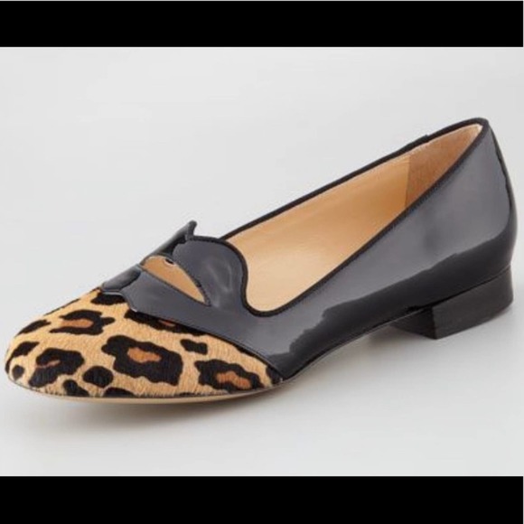 Charlotte Olympia Bisoux Leopard Flats - Picture 2 of 9